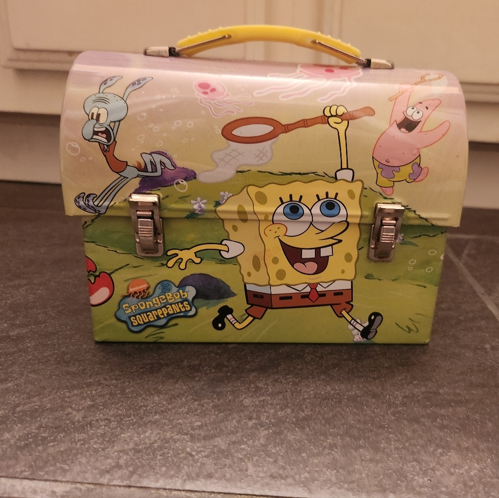 Nickelodeon SpongeBob SquarePants Done Top Metal lunch box 2002 By Vitcom